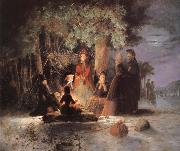 Henderson Frank Petersburg Refugee Family oil painting